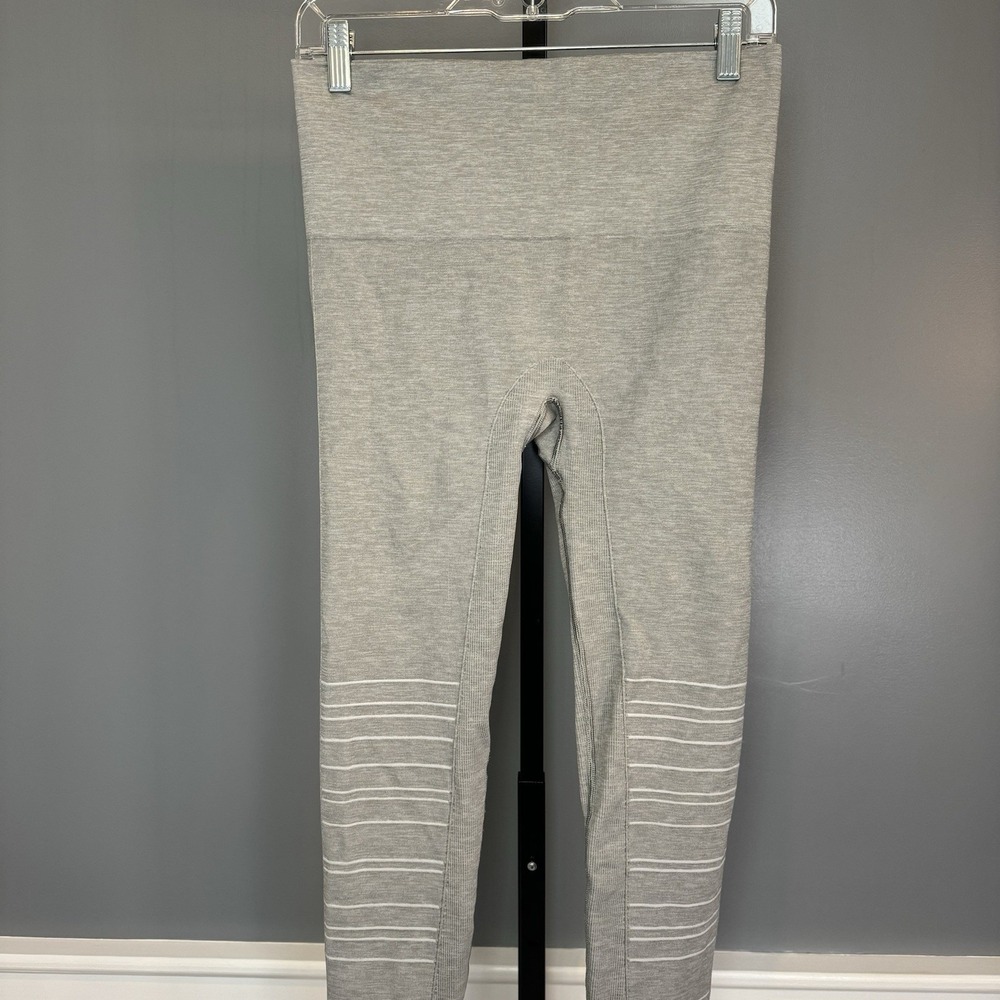 Blanqi Hipster Cuffed Leggings Sport Support Gray Size Medium Maternity